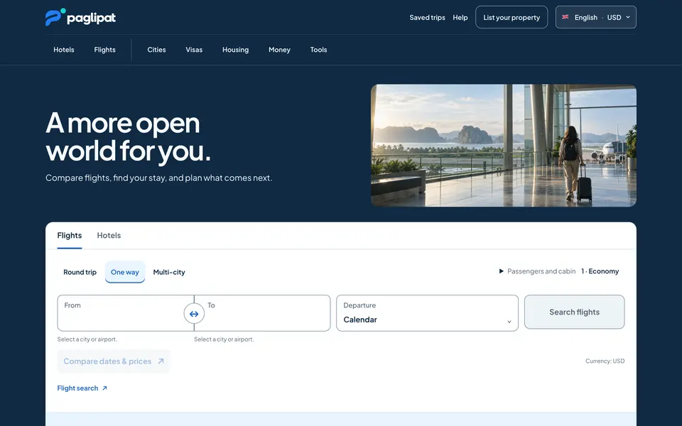 Paglipat website, an independent product designed and built by David